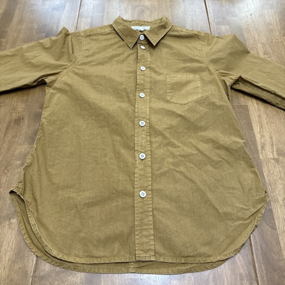 Alex Mill Bobby shirt women's small gold clay long sleeve button up career work - Picture 2 of 9